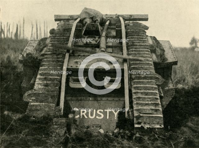 British Mark IV tank on the Western Front, First World War, c1917, (c1920). Creator: Unknown.