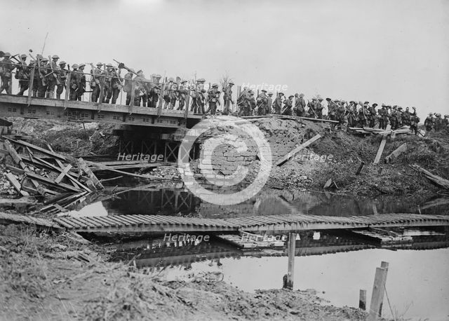 British military bridge, Flanders, 5 Aug 1917. Creator: Bain News Service.