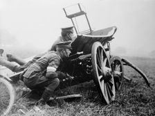 British motorcycle despatch riders, 27 Oct 1914. Creator: Bain News Service