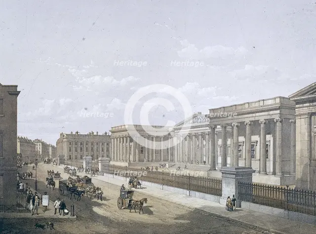 British Museum, Holborn, London, 1852. Artist: William Simpson