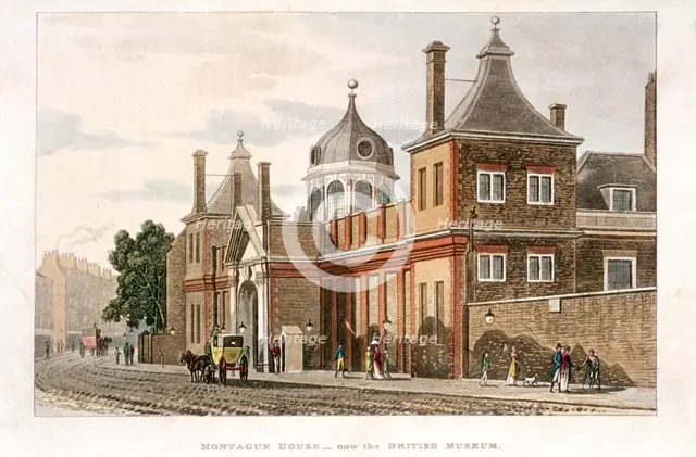British Museum, Holborn, London, c1810. Artist: Rudolph Ackermann