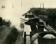 British Navy armoured train, First World War, 1914, (c1920). Creator: Unknown