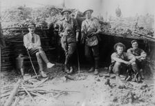 British observers in captured observation post, 6 Jun 1917. Creator: Bain News Service