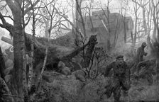 British Offensive in Cambrai; German Gunners Surprised by a Tank, 1917. Creator: J Simont