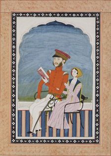 British officer and his wife, 1850-1860