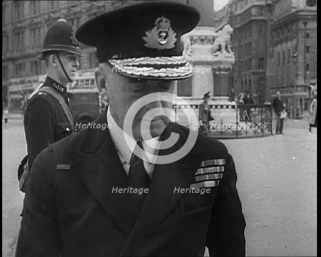 British Officer Arriving at  Westminster Abbey for the National Day of Prayer, 1940. Creator: British Pathe Ltd.