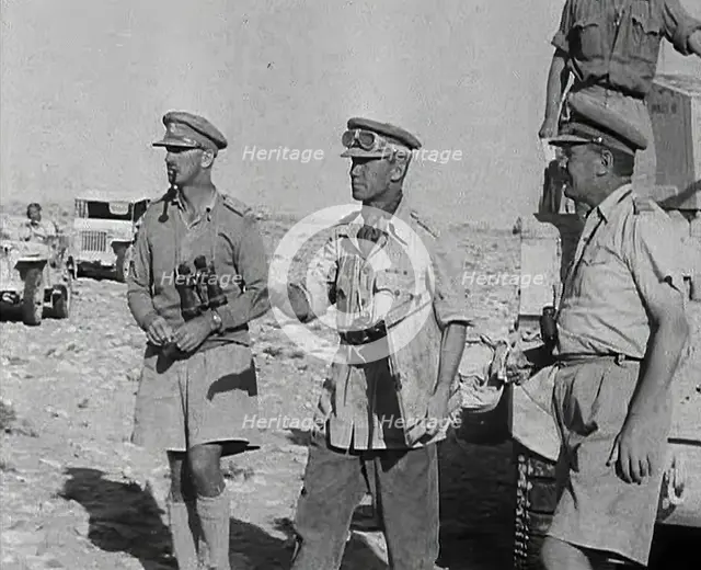 British Officers at El Alamein, 1942. Creator: British Pathe Ltd.