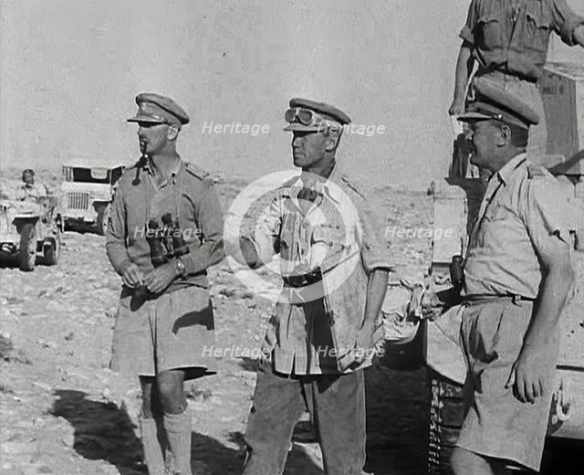 British Officers at El Alamein, 1942. Creator: British Pathe Ltd.