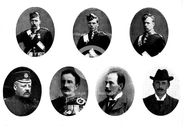 British officers killed and wounded in the Battle of Atbara, 1898. Creators: Unknown, Elliott & Fry, JT Cumming.