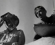 British Officers Observing Artillery, 1942. Creator: British Pathe Ltd