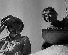 British Officers Observing Artillery, 1942. Creator: British Pathe Ltd