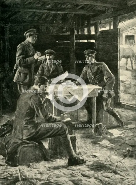 British officers on the Western Front, First World War, 1914-1918, (c1920).  Creator: M Ugo.