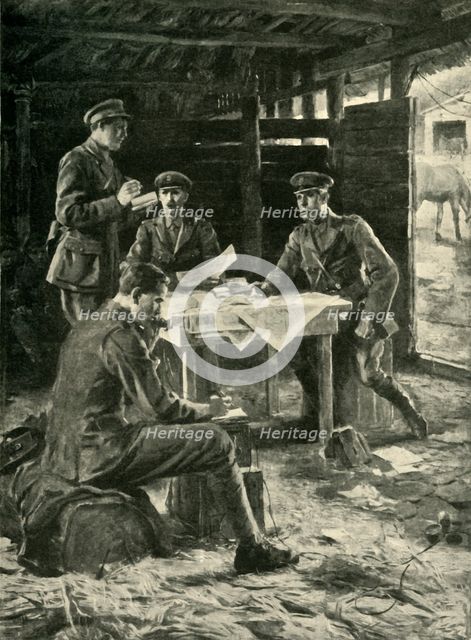 British officers on the Western Front, First World War, 1914-1918, (c1920).  Creator: M Ugo.