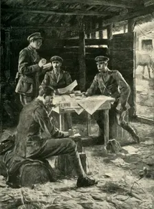 British officers on the Western Front, First World War, 1914-1918, (c1920). Creator: M Ugo