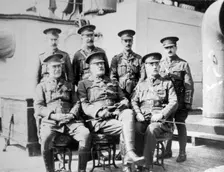 British officers on prison ship Royal Edward moored just off Southend, November 1914