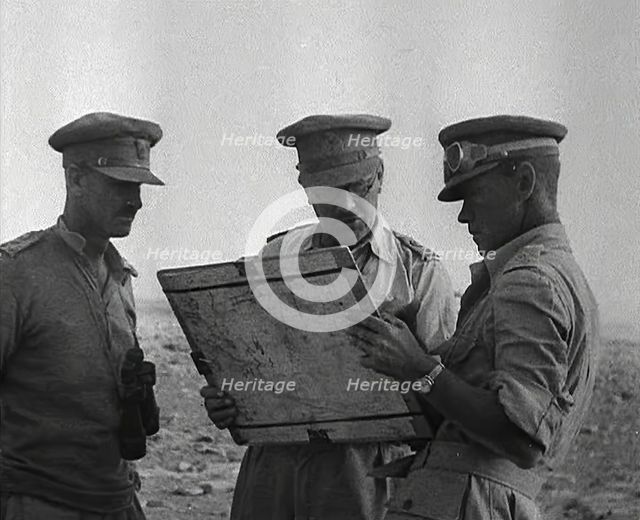 British Officers Planning at El Alamein, 1942. Creator: British Pathe Ltd.