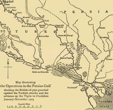 British oil pipeline in the Middle East, First World War, 1915, (c1920). Creator: Unknown