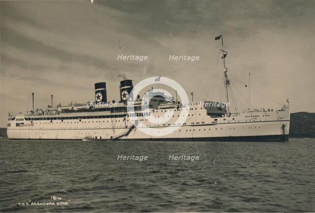 British passenger ship SS Arandora Star of the Blue Star Line, 1936 Artist: Unknown
