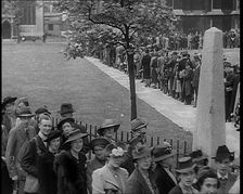 British People Lining the Streets Outside Westminster Abbey To Join the National Day of..., 1940. Creator: British Pathe Ltd