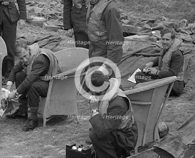 British Pilots Getting Ready to Scramble, 1940. Creator: British Pathe Ltd.