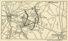 British positions before the First Battle of Ypres, First World War, 1914, (c1920). Creator: Unknown
