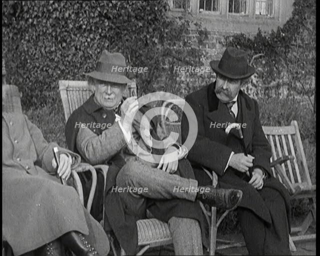 British Prime Minister David Lloyd George, French Prime Minister Aristide Briand, and..., 1921. Creator: British Pathe Ltd.