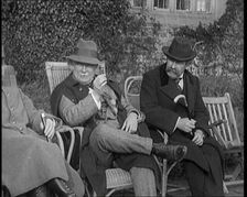 British Prime Minister David Lloyd George, French Prime Minister Aristide Briand, and..., 1921. Creator: British Pathe Ltd