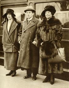 British Prime Minister Stanley Baldwin with his wife and daughter, London, 27 January 1923, (1935). Creator: Unknown