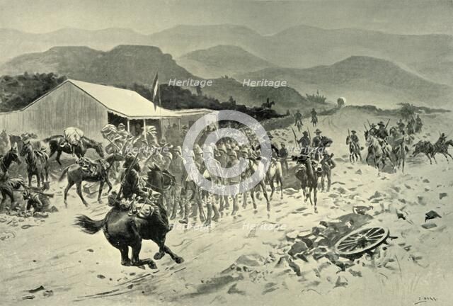 'British Prisoners on Their Way to Pretoria: The First Halt', 1901. Creator: Samuel Begg.