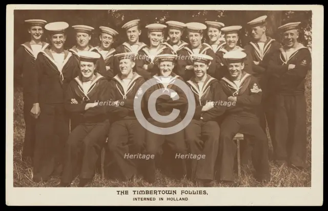 British prisoners of war posing for "The Timbertown Follies", at a prisoner of war...[1910-1919?]. Creator: Unknown.