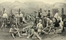 British Prisoners Waiting for Release: The Camp at Nooitgedacht 1901. Creator: Frank Dadd