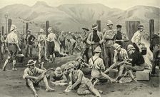British Prisoners Waiting for Release: The Camp at Nooitgedacht 1901. Creator: Frank Dadd