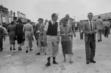 British racing driver Charles Mortimer at Brooklands, Surrey, 1939. Artist: Bill Brunell