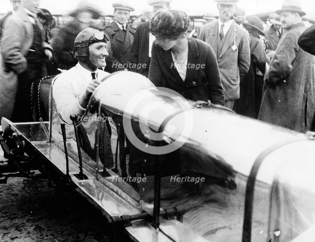 British racing driver George Bedford in a Hillman 10hp, 1921. Creator: Unknown.