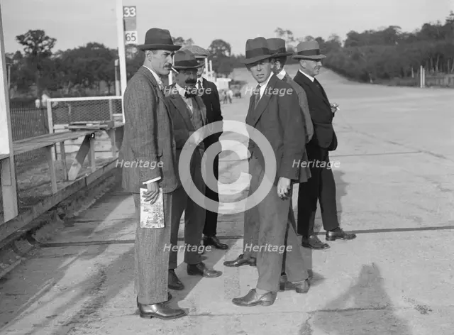 British racing driver Kenelm Lee Guinness at the JCC 200 Mile Race, Brooklands, Surrey, 1921. Artist: Bill Brunell.