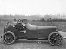 British racing driver Kenelm Lee Guinness in a 1914 Sunbeam Tourist Trophy car. Creator: Unknown
