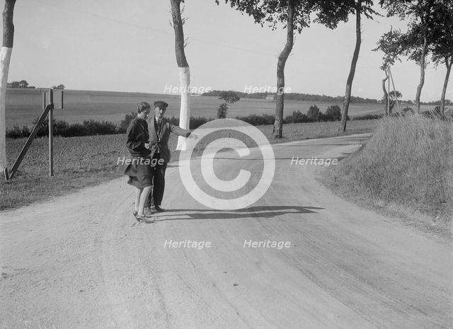 British racing driver Ruth Urquhart Dykes at the Boulogne Motor Week, St Martin, France, 1928. Artist: Bill Brunell.