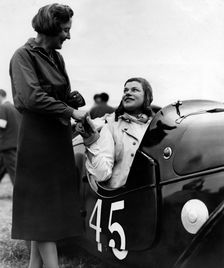 British racing drivers Betty Haig and Dorothy Patten, Goodwood, Sussex, 1948. Creator: Unknown