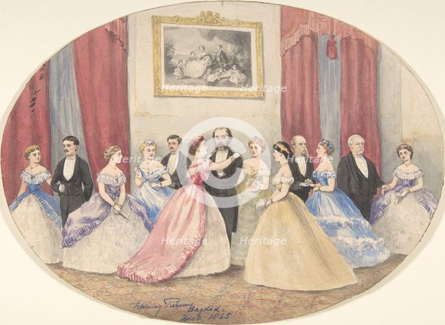 British Reception in Baghdad, 1865. Creator: W Henry Pierson.