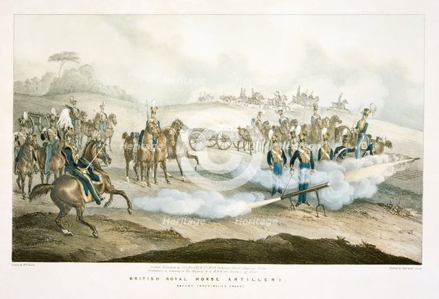 British Royal Horse Artillery rocket troop, 19th century. Artist: Unknown.