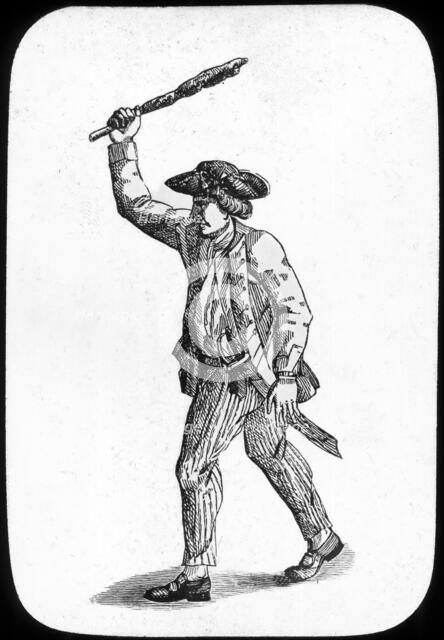 British sailor wielding a club, 1779. Artist: Newton & Co