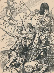 British Soldiers at the Battle of Waterloo c1907