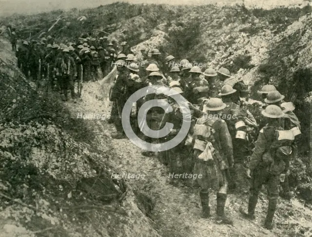 British soldiers at the front, First World War, 1914-1918, (c1920). Creator: Unknown.
