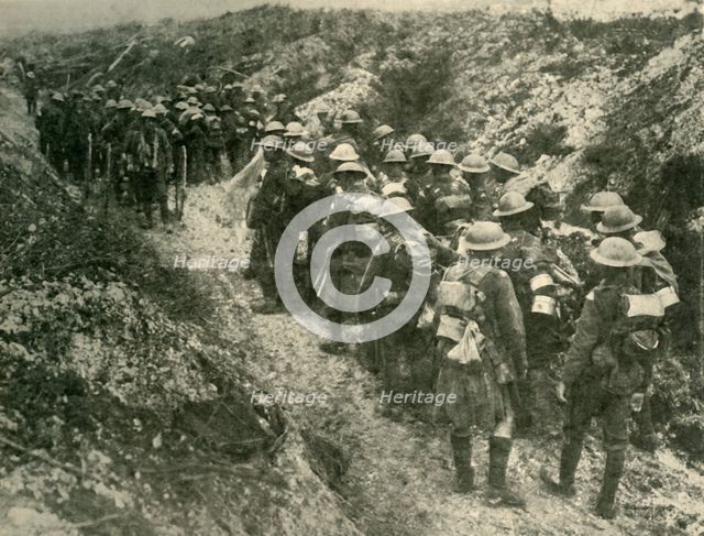 British soldiers at the front, First World War, 1914-1918, (c1920). Creator: Unknown.