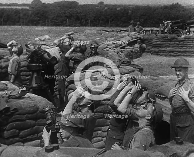 British Soldiers Looking at Planes, 1940. Creator: British Pathe Ltd.