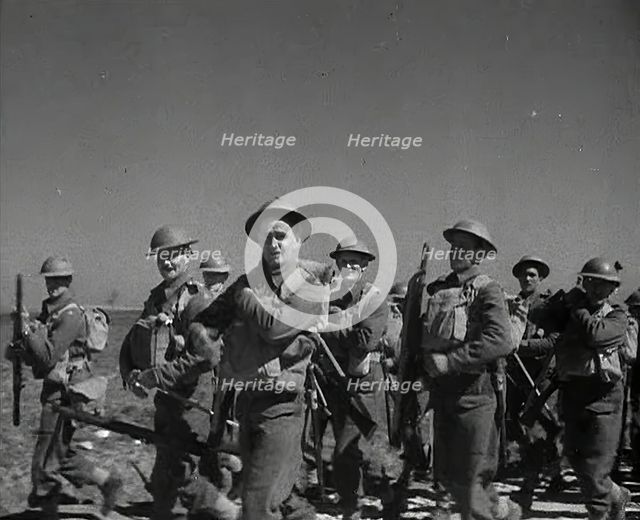 British Soldiers Marching Through Greece, 1941. Creator: British Pathe Ltd.