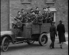 British Soldiers Sitting in a Lorry, 1921. Creator: British Pathe Ltd
