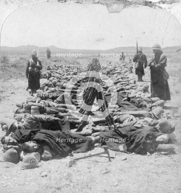British soldiers sleeping, South Africa, 2nd Boer War, 30 December 1900. Artist: Underwood & Underwood