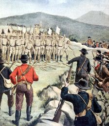 British soldiers surrendering to Boer forces at Doornbosch, Transvaal, South Africa, 1901