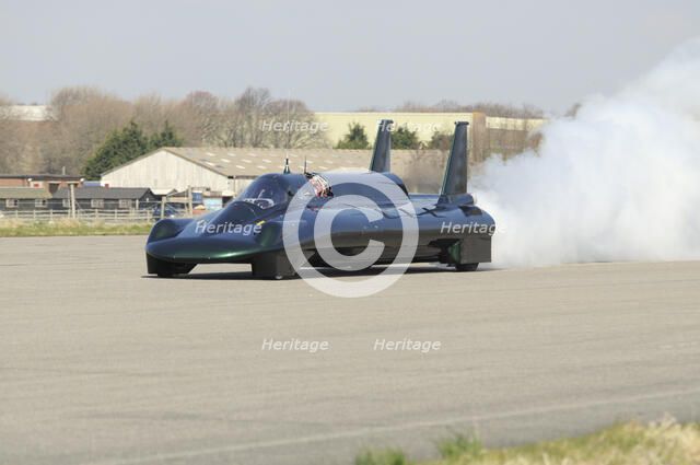 British Steam Car Challenge testing at Thorney Island Artist: Unknown.
